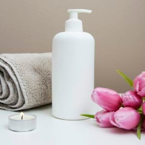 The oil library at Silk and Spine with six single essential oils